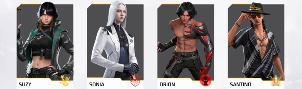 Personajes Free Fire
